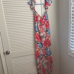 Astr The Label Red and Blue Floral Dress